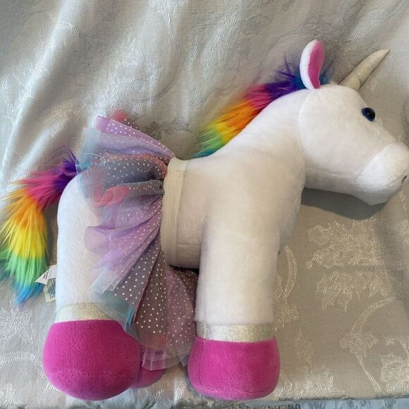 Build A Bear Color Craze Unicorn With Rainbow Mane & Skirt Stuffed Animal - Picture 5 of 12